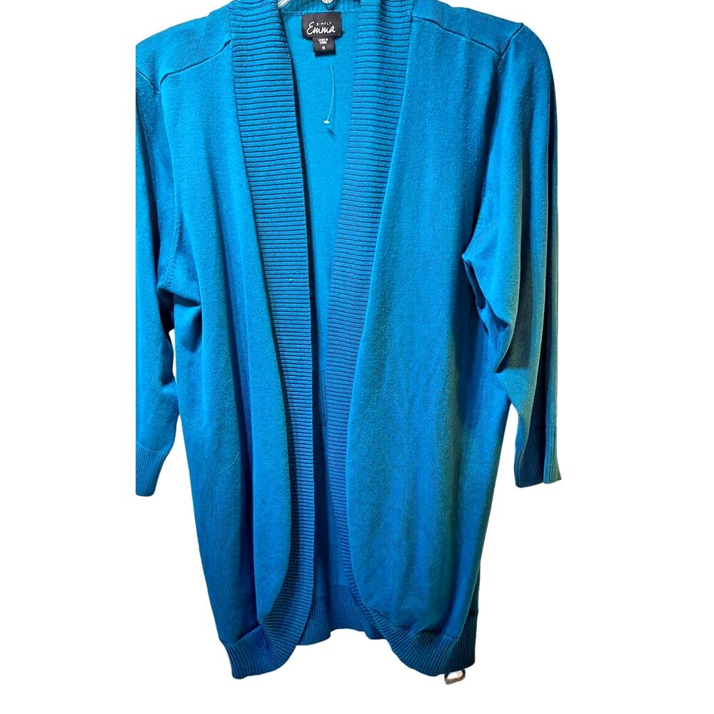Simply Emma Cardigan 1X Blue